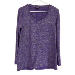 Jones New York Purple Long Sleeve Top Size Medium